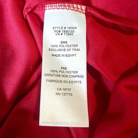 ESPN Red Long Sleeve Quarter Zip Logo Top NWT Men’s 2XL Lightweight Father’s Day - Picture 9 of 10